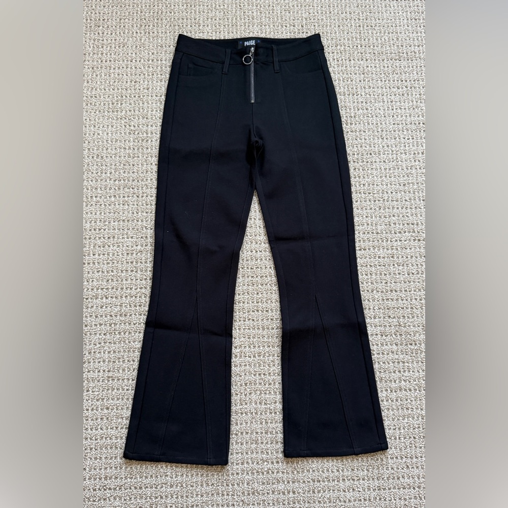 PAIGE Black High-Rise Cropped Flare Pants.. Size 23